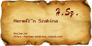 Hermán Szabina névjegykártya